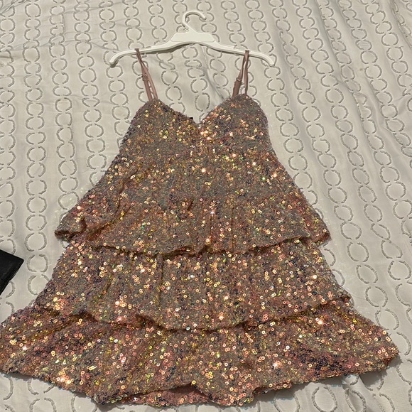 Forever 21 Dresses & Skirts - Sequence Pink Mini Dress